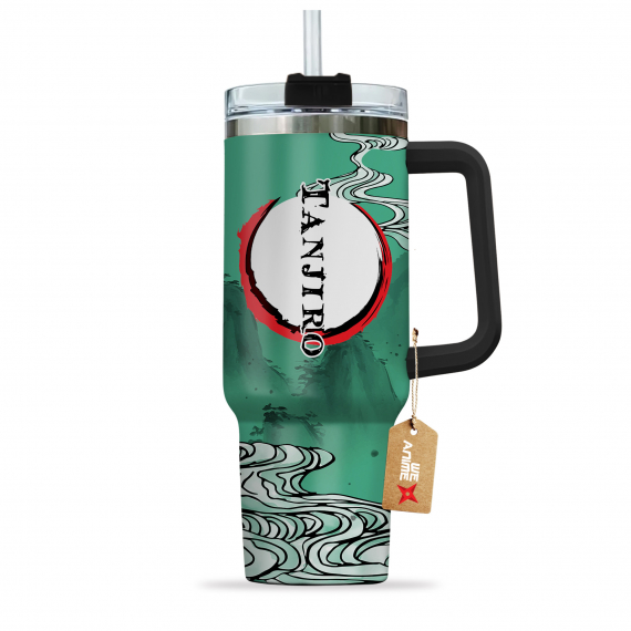Tanjiro Kamado Kimestu no Yaiba Demon Slayer  Anime Custom Quencher 30oz or 40oz Stainless Steel Tumbler With Handle HG