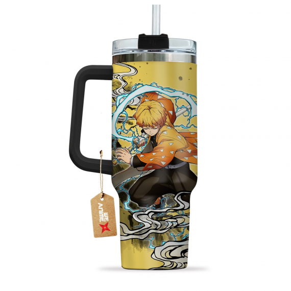 Zenitsu Agatsuma Kimestu no Yaiba Demon Slayer  Anime Custom Quencher 30oz or 40oz Stainless Steel Tumbler With Handle HG