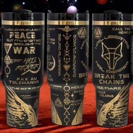 Red Rising Howler themed 40oz Tumbler, Laser Engraved, Book Club Merch, HFN Booktok, Sci-Fi Series